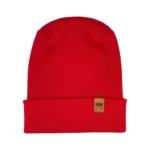 CTH108 HAAKWEAR Theta-Stitch Cuffed Beanie - Made in USA - Scarlet Red | Comfortable & Stylish