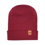 HAAKWEAR Theta-Stitch Cuffed Beanie - Made in USA, Burnt Maroon, Unisex, Warm & Comfortable