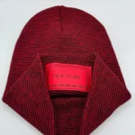 HW New York Traditional Fusion Cuffed Beanie - Stylish Red/Black Limited Edition Hat | Made in USA