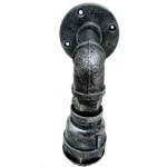Brushed Silver Antique Retro Industrial Pipe Lighting Sconce - Steampunk Wall Light - Image 4