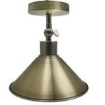 Adjustable Cone Lampshade Ceiling Light - Warm and Attractive Atmosphere - Copper & Green Brass