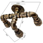 Vintage Brushed Copper Water Pipe Lamps E27 Loft Light Indoor Lighting - Image 4