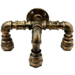 Vintage Brushed Copper Water Pipe Lamps E27 Loft Light Indoor Lighting - Image 7