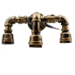 Vintage Brushed Copper Water Pipe Lamps E27 Loft Light Indoor Lighting - Image 9