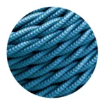 5m Blue Twisted 2 Core Electric Fabric Cable - Vintage Style, Ideal for Lamp Wiring & DIY Projects - Image 5