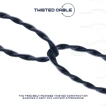 5m Blue Twisted 2 Core Electric Fabric Cable - Vintage Style, Ideal for Lamp Wiring & DIY Projects - Image 7