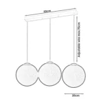 Elegant White Rattan Globe Light - Multi Outlet Lattice Wicker Design - E27 Pendant Lamp for Home & Cafe - Image 2