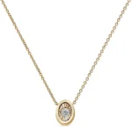 10K Yellow Gold Plated .925 Sterling Silver Diamond Pendant Necklace, 18" - Multiple Shapes Available - Image 8