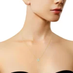 10K Yellow Gold Plated .925 Sterling Silver Diamond Pendant Necklace, 18" - Multiple Shapes Available - Image 22