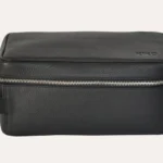 Premium Leather Dopp Kit with Zipped Netted Storage - Stylish and Durable Travel Toiletry Bag