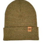 HAAKWEAR Unisex Traditional Contrast Cuffed Beanie - Green/Brown, Made in USA | Warm Winter Hat for Men, Women & Teens