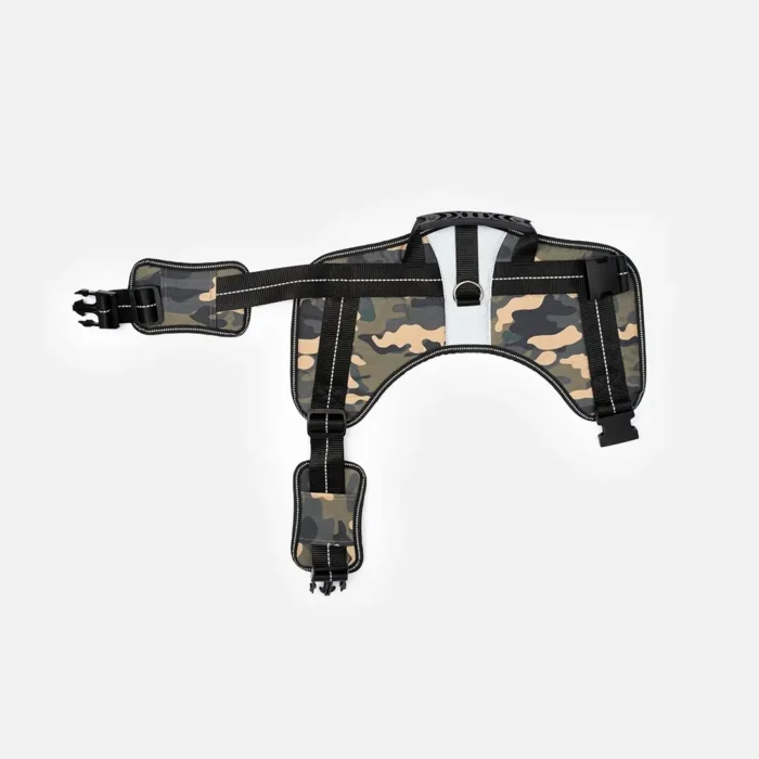 Heavy Duty Camo Green Dog Harness - Durable, Adjustable & Comfortable - Image 3