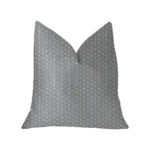 Myriad Hexagon Blue and Beige Luxury Throw Pillow - Handmade Comfort | Made in USA