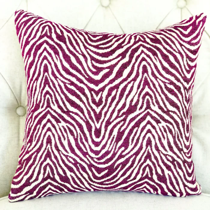 Oasis Waves Purple and Beige Luxury Throw Pillow - Perfect Blend of Style and Comfort - Image 2