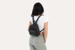 Itty-Bitty Pebble Leather Backpack - Compact, Stylish, Adjustable Straps, Internal Zipper Pocket - Image 5