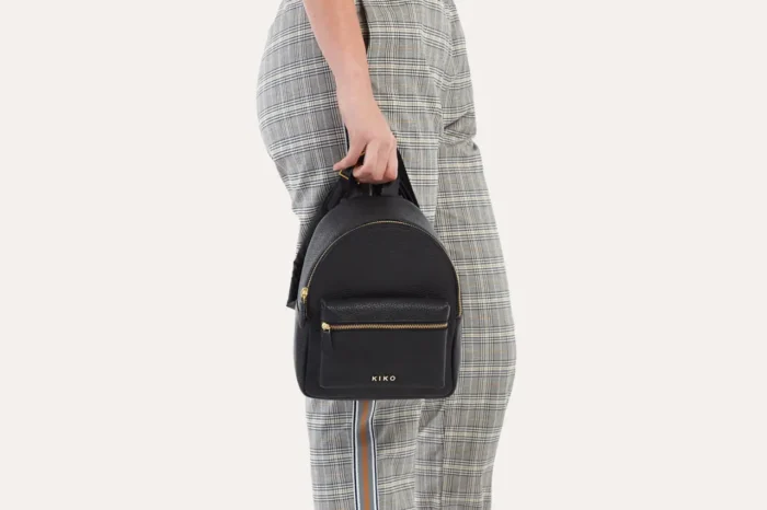 Itty-Bitty Pebble Leather Backpack - Compact, Stylish, Adjustable Straps, Internal Zipper Pocket - Image 7