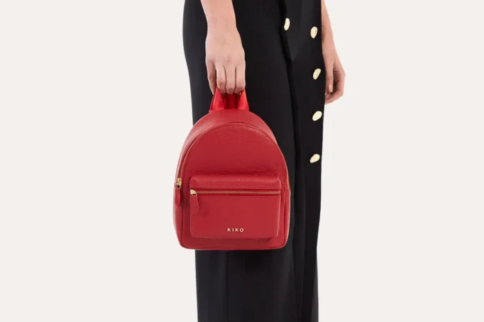 Itty-Bitty Pebble Leather Backpack - Compact, Stylish, Adjustable Straps, Internal Zipper Pocket - Image 10