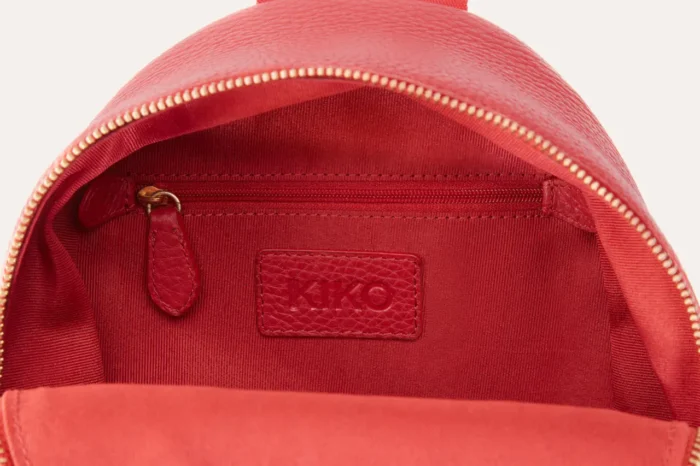 Itty-Bitty Pebble Leather Backpack - Compact, Stylish, Adjustable Straps, Internal Zipper Pocket - Image 12
