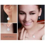 Diamond In The Sky Earrings - Drilled Diamond Crystals on Sterling Silver Hooks in S / M / L - Image 2