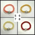 Sparkling Crystal Halo Rope Bracelet with Magnetic Clasp - Shimmering Wire Mesh Design - Image 2