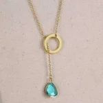 Lucky Luminous Crystal Lariat Necklace - 18K Gold-Plated, Adjustable Length, Elegant Jewelry, Gift Box Included - Image 7