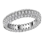 La Luna Rings Lavish Eternity Bands Pure Diamond & Blue Sapphire Crystals - Image 2