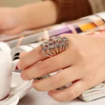 Gilda Embellished Vintage-Inspired Fashion Jewelry Ring Exquisite Design & Quality - Image 2