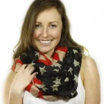 Vintage Inspired American Flag Infinity Scarf - Patriotic Fashion Accessory for All Occasions