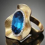 Oasis Ring - Symbol of Romantic Love | Elegant Sapphire & Gold Jewelry