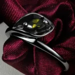 Tulipa Ring in Elegant Pink and Green Blooms with Opal Accents | Perfect Gift for Her