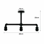 Vintage Pipe Hanging Light Fixture Industrial Pendant Lamp for Home & Workspace - Image 2