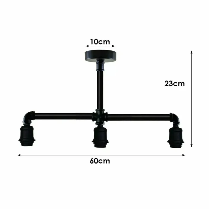 Vintage Pipe Hanging Light Fixture Industrial Pendant Lamp for Home & Workspace - Image 2