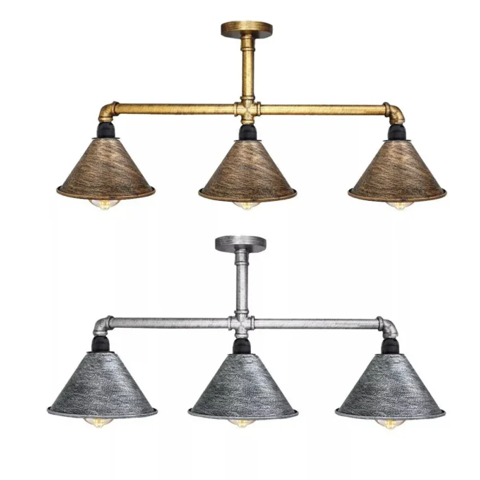 Vintage Pipe Hanging Light Fixture Industrial Pendant Lamp for Home & Workspace - Image 6