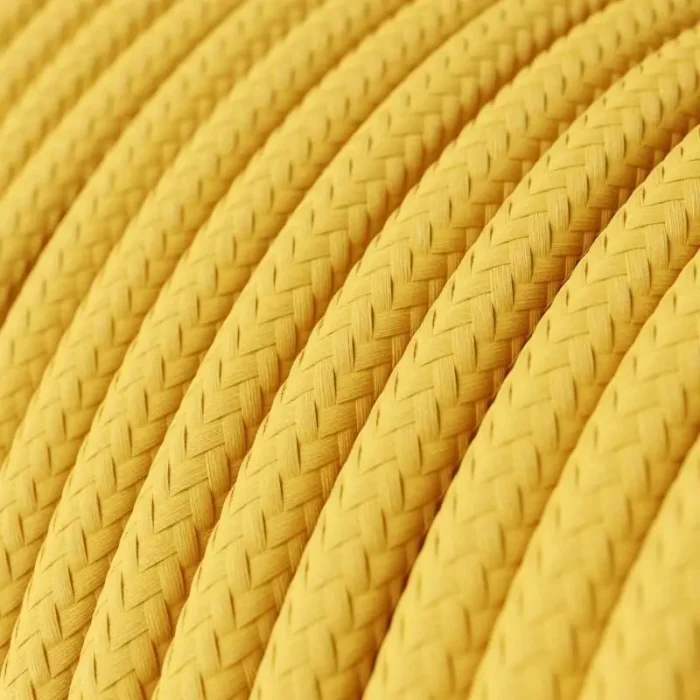 3 Core Round Vintage Braided Fabric Yellow Cable Flex - High Quality 0.75mm Lighting Wire for Antique Lamps & Chandeliers - Image 6