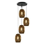 Modern 4 Way Multi Tier Ceiling Light Pendant with Eyeball Design Shades