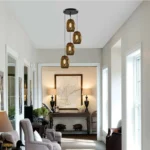 Modern 4 Way Multi Tier Ceiling Light Pendant with Eyeball Design Shades - Image 2