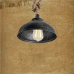 Modern Brushed Silver Curvy Hemp Rope Pendant Light - Elegant & Versatile Lighting Solution - Image 2