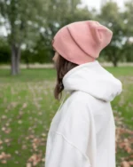 HAAKWEAR Theta-Stitch Cuffed Beanie - Made in USA (Patent Pending) - Pearl Pink | Warm & Stylish Unisex Beanie - Image 2