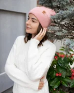 HAAKWEAR Theta-Stitch Cuffed Beanie - Made in USA (Patent Pending) - Pearl Pink | Warm & Stylish Unisex Beanie - Image 3