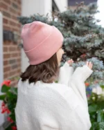 HAAKWEAR Theta-Stitch Cuffed Beanie - Made in USA (Patent Pending) - Pearl Pink | Warm & Stylish Unisex Beanie - Image 5
