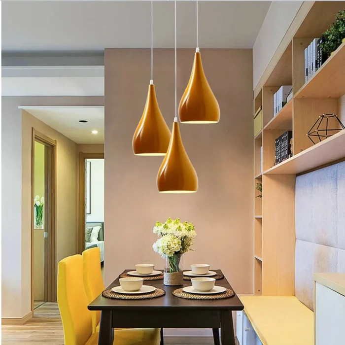 Yellow Colour Shade Chandelier Pendant Ceiling Light Modern & Stylish Lighting Fixture - Image 1