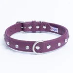 Athens Blingy Dog Collar - Luxurious Genuine Soft Cowhide with Dazzling Replica Diamonds - Image 4