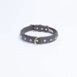 Athens Blingy Dog Collar - Luxurious Genuine Soft Cowhide with Dazzling Replica Diamonds - Image 5