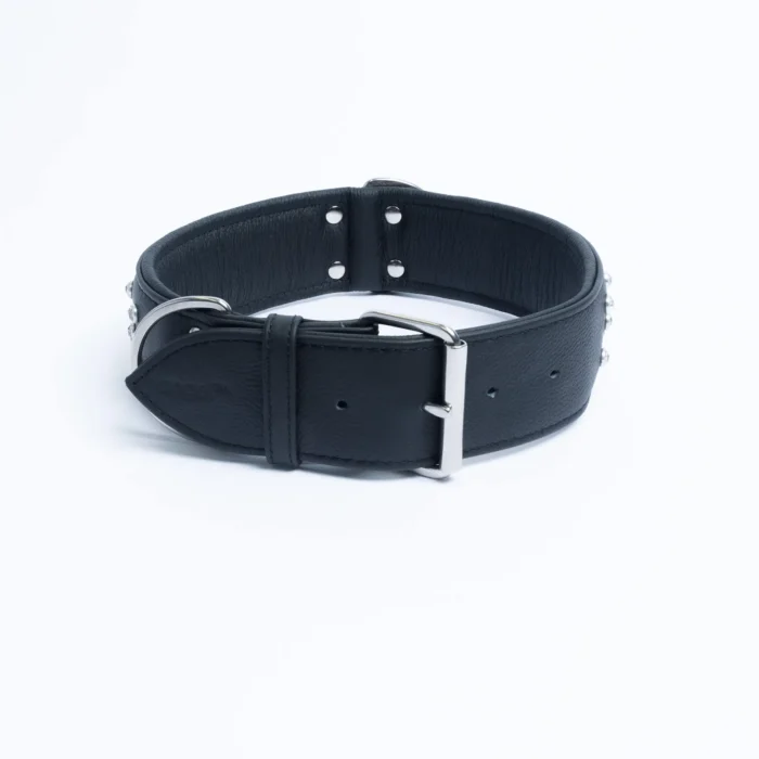 Athens Blingy Dog Collar - Luxurious Genuine Soft Cowhide with Dazzling Replica Diamonds - Image 12