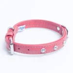 Athens Blingy Dog Collar - Luxurious Genuine Soft Cowhide with Dazzling Replica Diamonds - Image 42