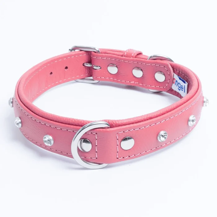 Athens Blingy Dog Collar - Luxurious Genuine Soft Cowhide with Dazzling Replica Diamonds - Image 48