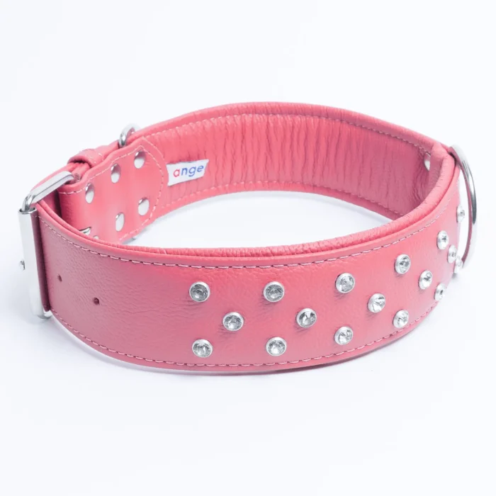 Athens Blingy Dog Collar - Luxurious Genuine Soft Cowhide with Dazzling Replica Diamonds - Image 51
