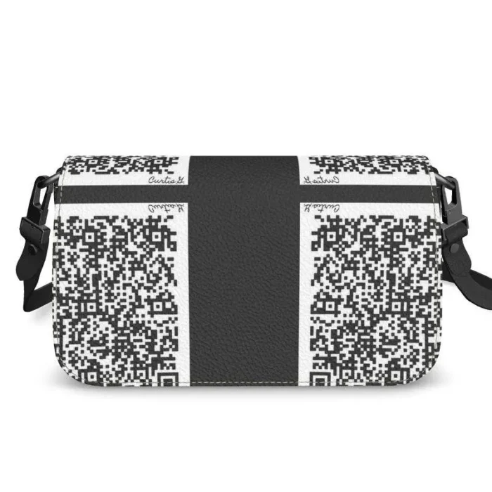 Flap Over Box Bag - Luxury Designer Foldover Crossbody Bag in Genuine Nappa Leather - Image 3