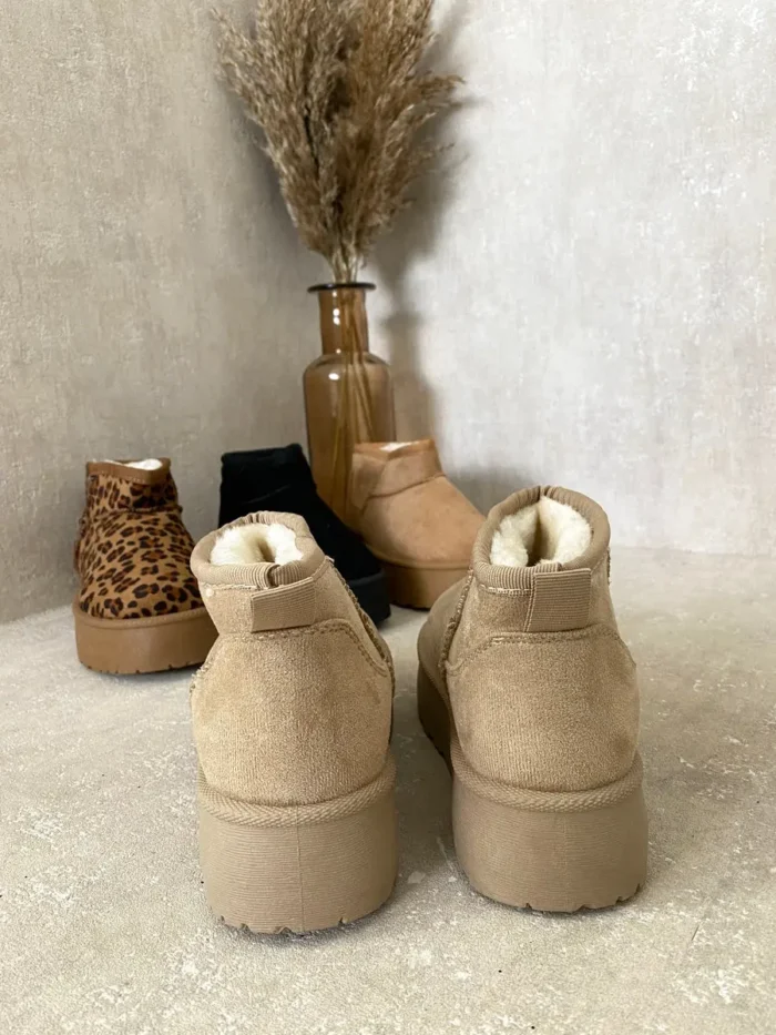 Aztec Detail Low Ankle Platform Kids Slipper Boots - Cozy and Stylish Footwear for Little Explorers - Image 3