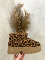 Aztec Detail Low Ankle Platform Kids Slipper Boots - Cozy and Stylish Footwear for Little Explorers - Image 6